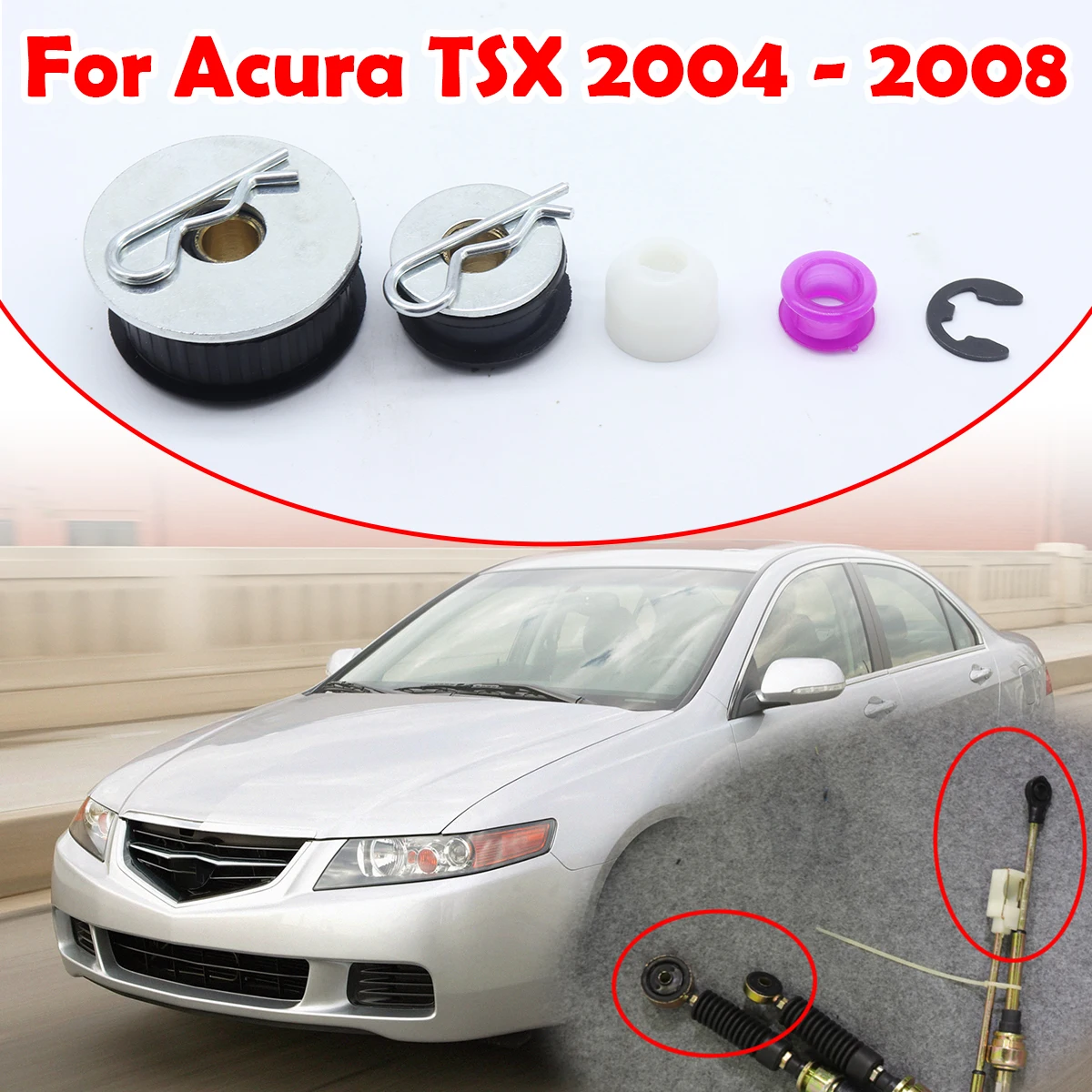 

Manual Gearbox Shift Cable Linkage Bushing For Acura TSX Shifter Lever Selector Rod Connect Bushing Kit 2004 2005 2006 2007 2008