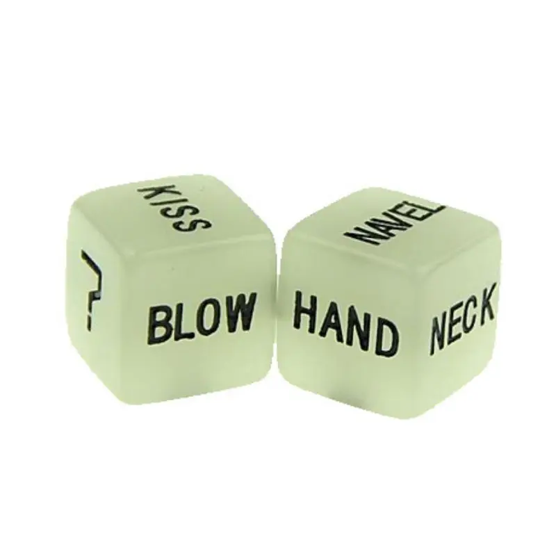 Glow in the Dark Love Dice for Couple Lovers, Funny Love Dice, Aid Sex Party Toy, Adult Games, 2Pcs