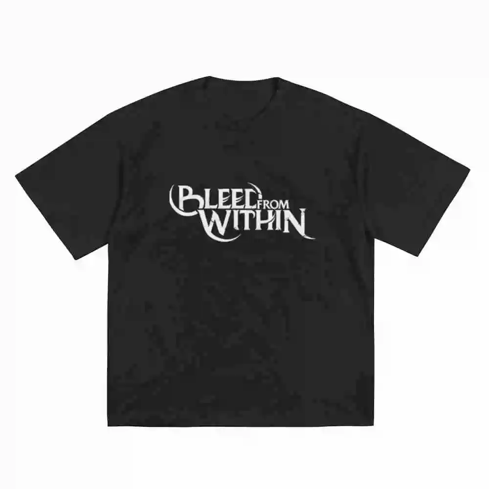 Bleed From Within Band Logo Heavy Metal Short Sleeve Tee 100% Cotton T-Shirt