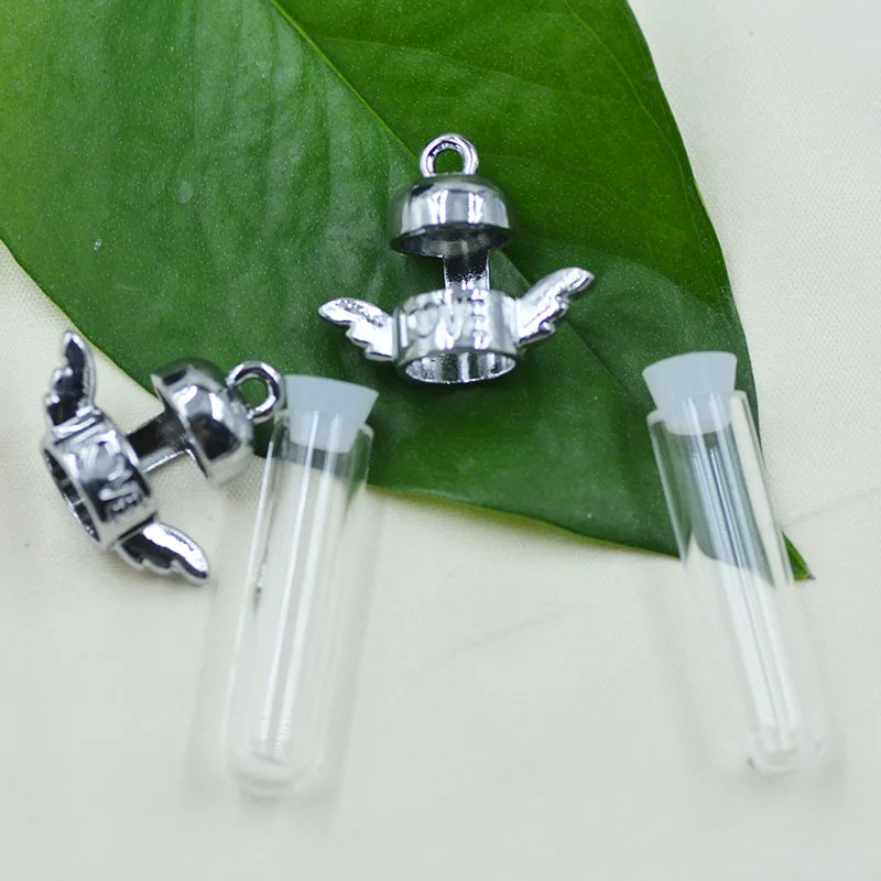 100pcs/lot Mixed Color Angel Perfume pendant bottle ,vial pendant bottle