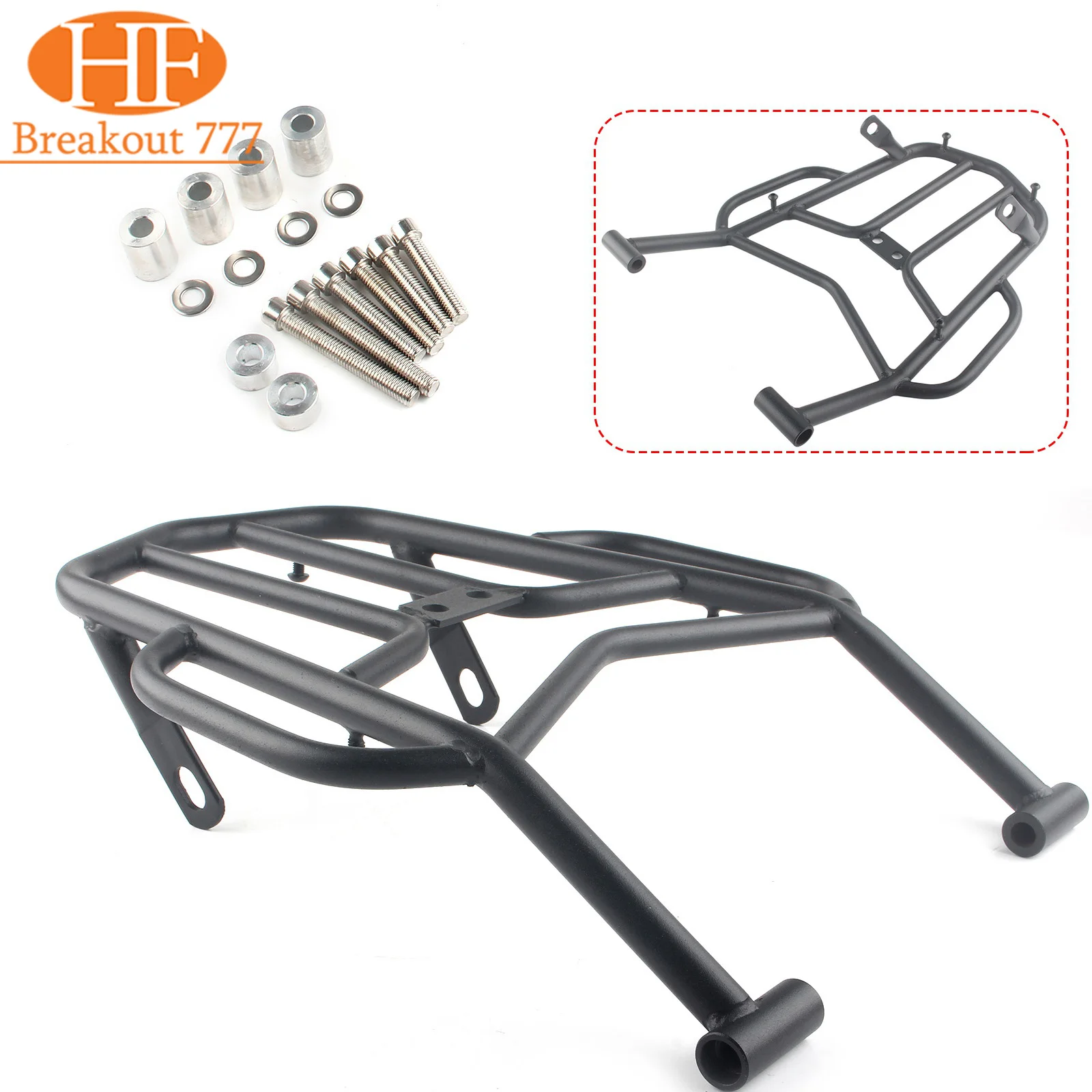 

For HONDA CRF250L 2012-2020 CRF250M 2013-2020 CRF250 Rally 2017-2020 Rear Luggage Rack Carrier Mount Backrest Cargo Holder