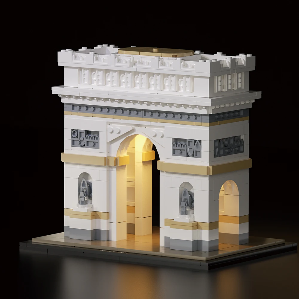 Gobricks MOC Architecture Series Arc de Triomphe Model Building Blocks Classic Medieval Arches Bricks Toy Children Gift with box