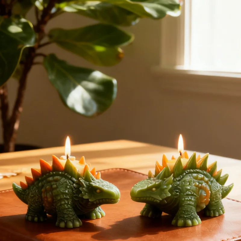 Ankylosaurus Embossed Candle Silicone Mold Diy Ankylosaurus Handmade Soap Diffuser Stone Decoration Candle Making Supplies