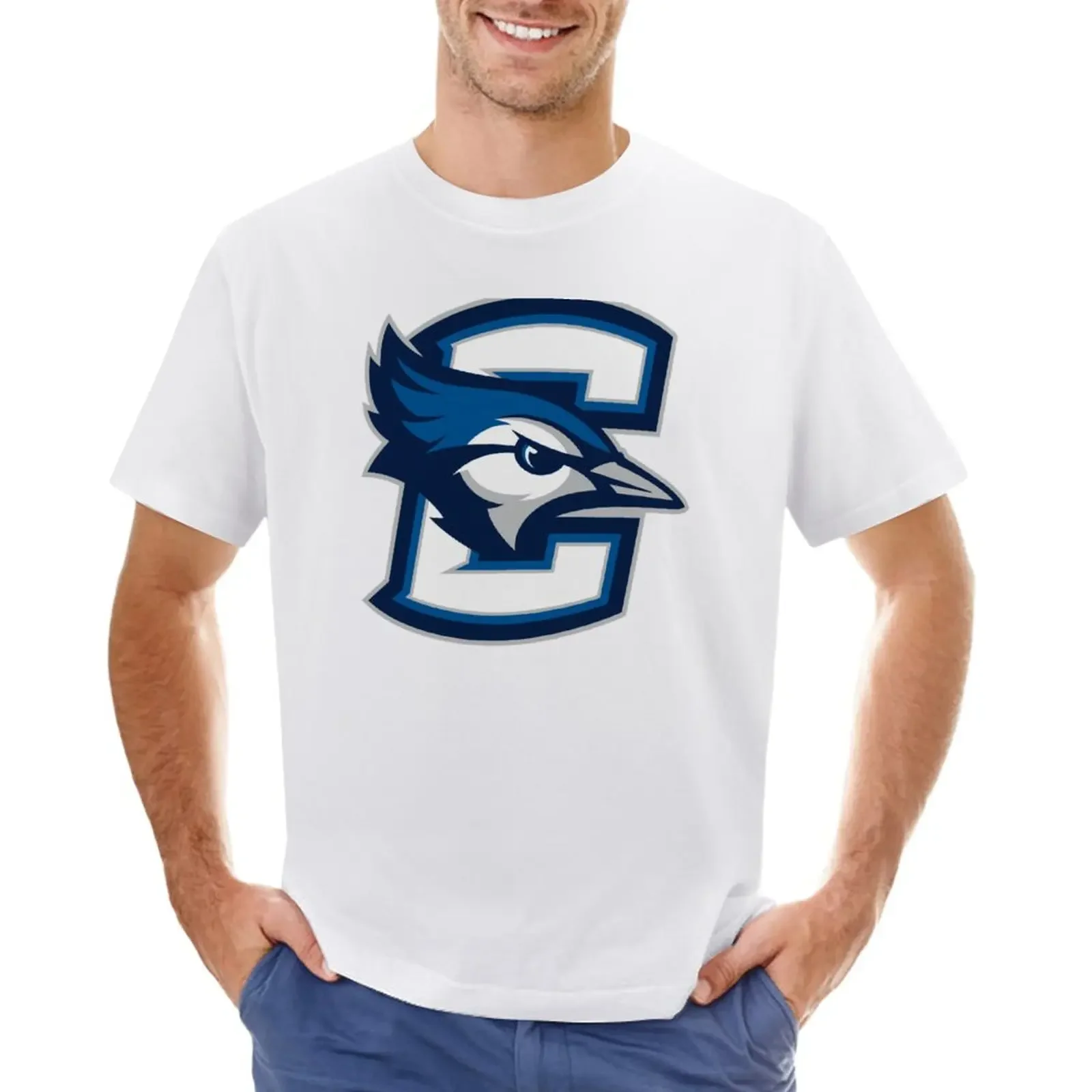 plain customs design your own tees slim fit t shirts for men Creighton Bluejays T-Shirt  New Arrival  printing t-shirt  2024