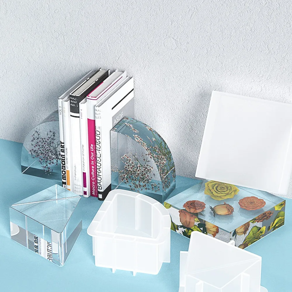 Hot Selling-2 PCS Bookends Resin Molds,Book Organize Silicone Epoxy Resin Molds For Books,Desktop Organizer,Office Home Decorati view 3
