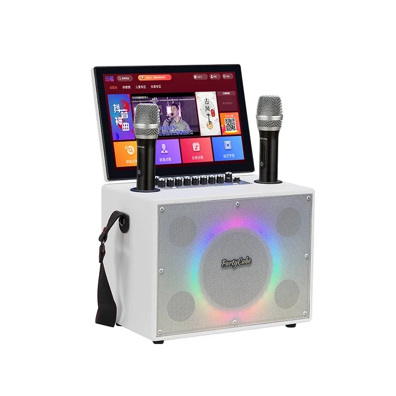 

Professional Smart Display Karaoke Machine With Home Theater Touch Screen Speaker System