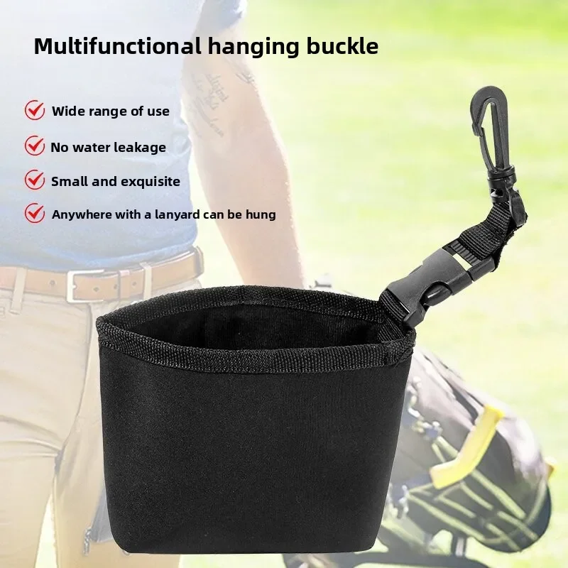 1PCS Portable Golf Club Cleaning Bag with Water Pouch - Polyester Scrub Kit for Golf Equipment Care On Course