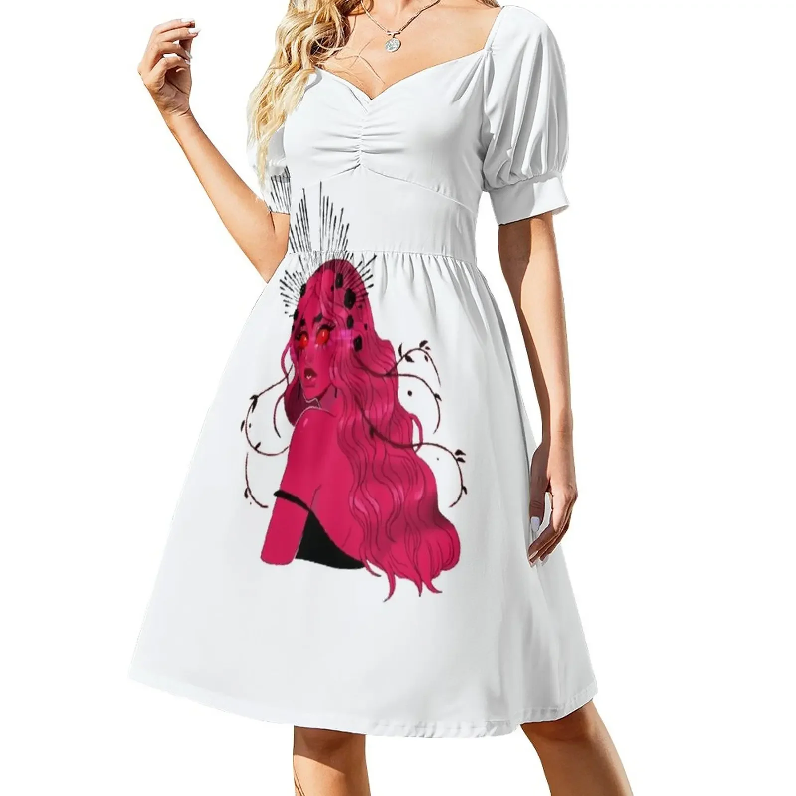 

Lore olympus Short-Sleeved Dress elegant women's dresses sale Bridesmaid dress woman