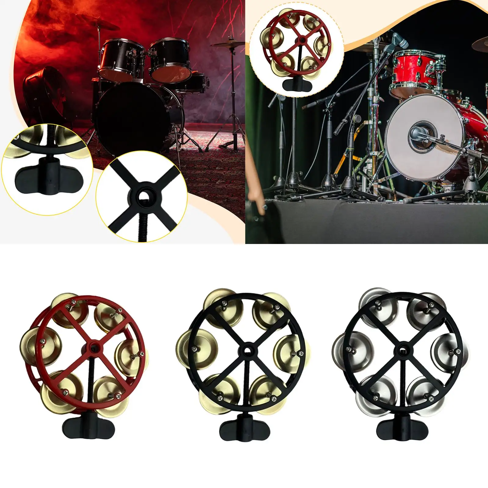 أجزاء إيقاع الموسيقى القابلة للتركيب على شكل قبعة الدف مع الأناشيد المعدنية للمجموعة