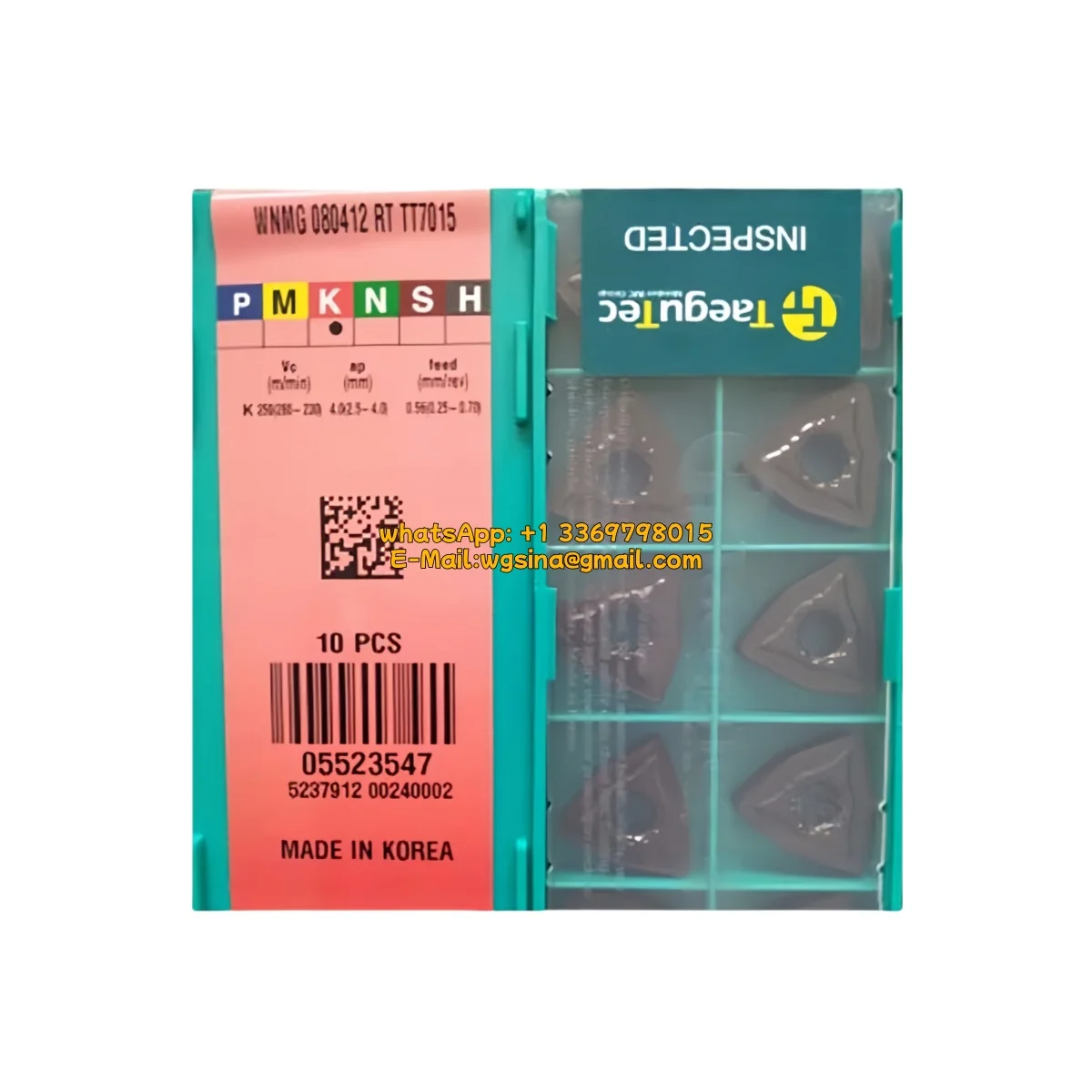 

10PCS 100% Original WNGA0804 08 WNMG0804 04 08 -EM AB2010 TT9215 Turning Insert