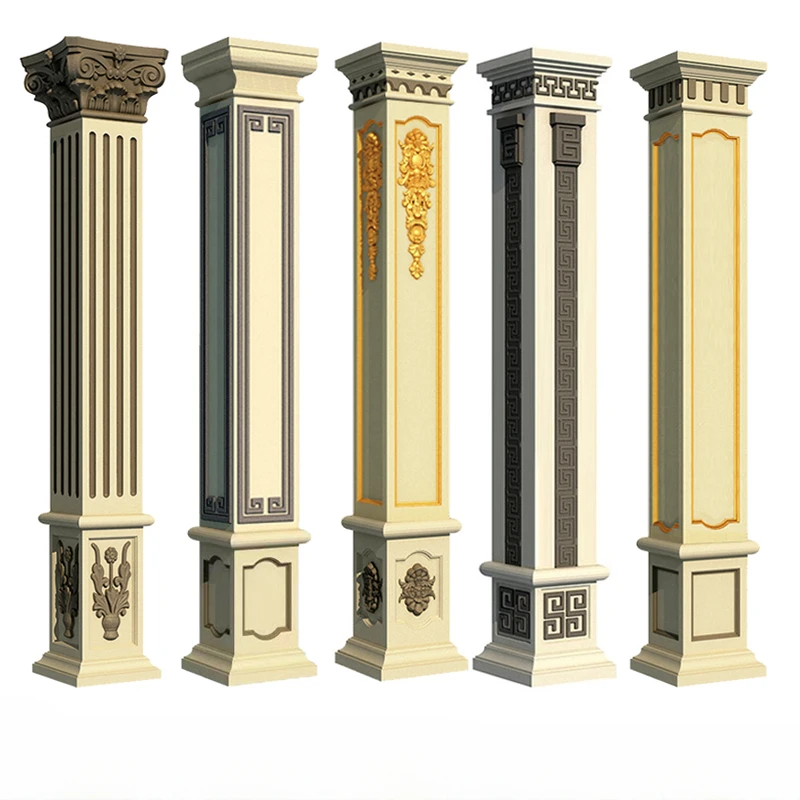 

mold European style component villa door square column shape decoration building cement square column template