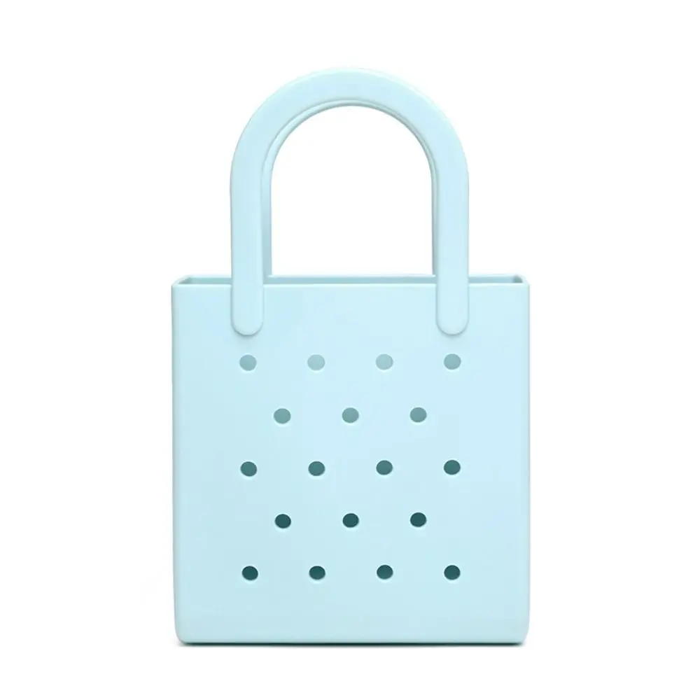 Простая однотонная летняя пляжная сумка для отдыха и путешествий, сумки с резиновыми отверстиями для хранения своими руками, водонепроницаемая желейная сумка-тоут