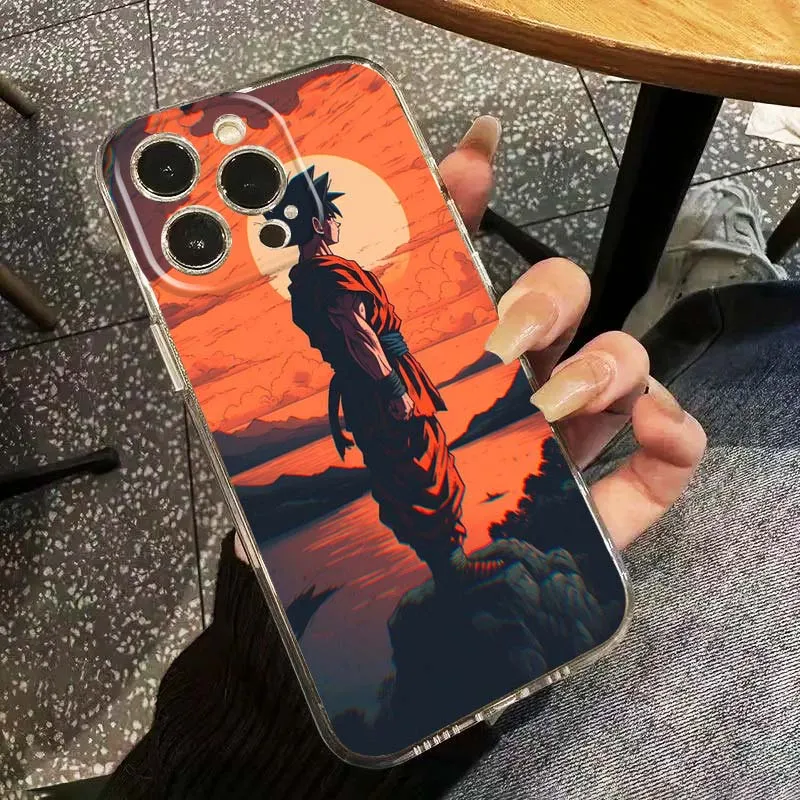 เคสโทรศัพท์ใสแบบนิ่มลายโลโก้โกคู ดราก้อนบอล สำหรับ Apple iPhone 17 Air 16e 16 15 14 13 12 11 Mini Pro Max Plus