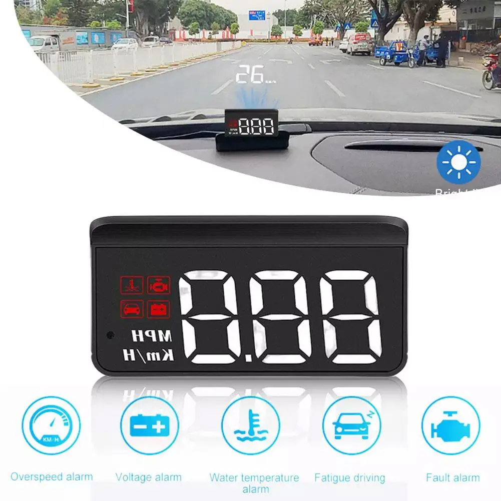 Heads-up Display Hud Windshield Projector Speedometer Auto Digital Accessories Computer Electronic Board Gauge On N7c2