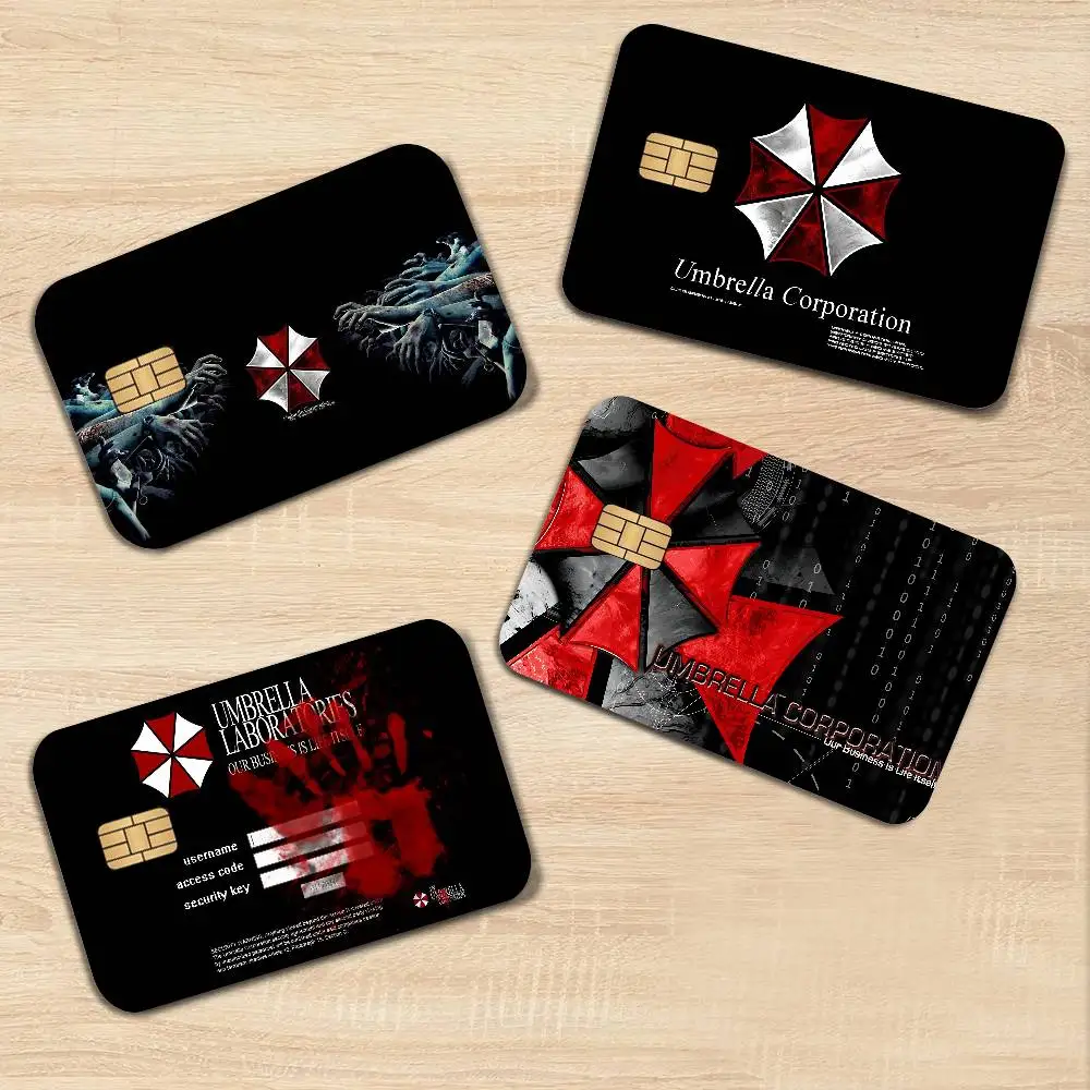 EVILS R-RESIDENT GAME Game Anime Sticker Film Skin Cover Case for Small Large No Chip Debit Credit Card Front Side
