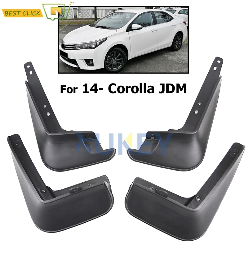 Set Molded Car Mud Flaps For Toyota Corolla Altis 2014 2015 2016 17 Mudflaps Splash Guards Mud Flap Mudguards Front Rear Fender