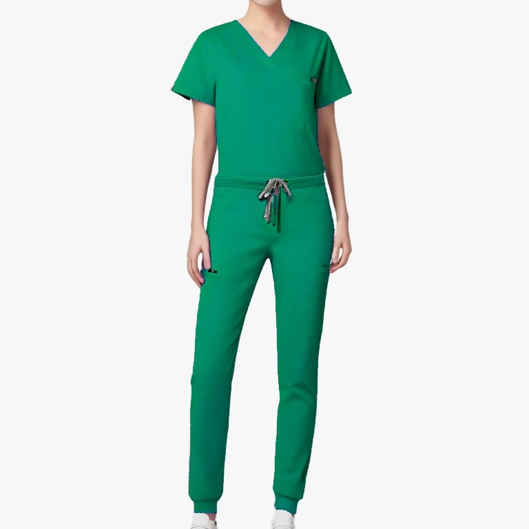 Klassieke Jogger Stretch Scrubs Uniformen Comfortabele Medische Verpleegkundige Set Ademend Ziekenhuis Verpleging Scrub Set Jurk Uniform