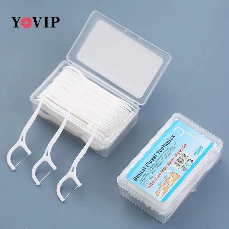 

50/100pcs Dental Floss Flosser Picks Toothpicks Teeth Stick Tooth Cleaning Interdental Brush Dental Floss Pick Oral Hygiene Care