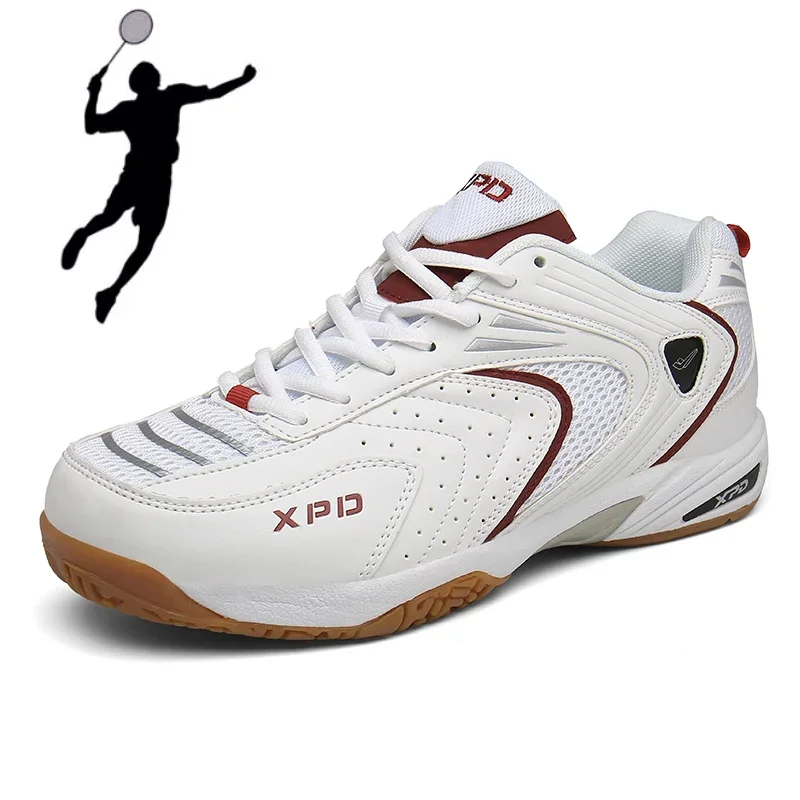 Par de zapatos de bádminton suaves y ligeros para mujer y hombre, zapatos deportivos de bádminton, zapatos de voleibol antideslizantes transpirables, zapatillas de deporte para hombre