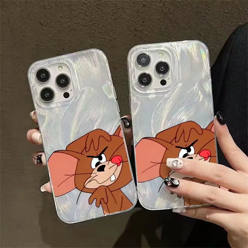 Tom And Jerry Sense Of Fun Phone Case For iPhone 15 14 13 12 11ProMax XS Max XR 16Plus MINI Y2K Soft Cute Shock Proof Back Cover