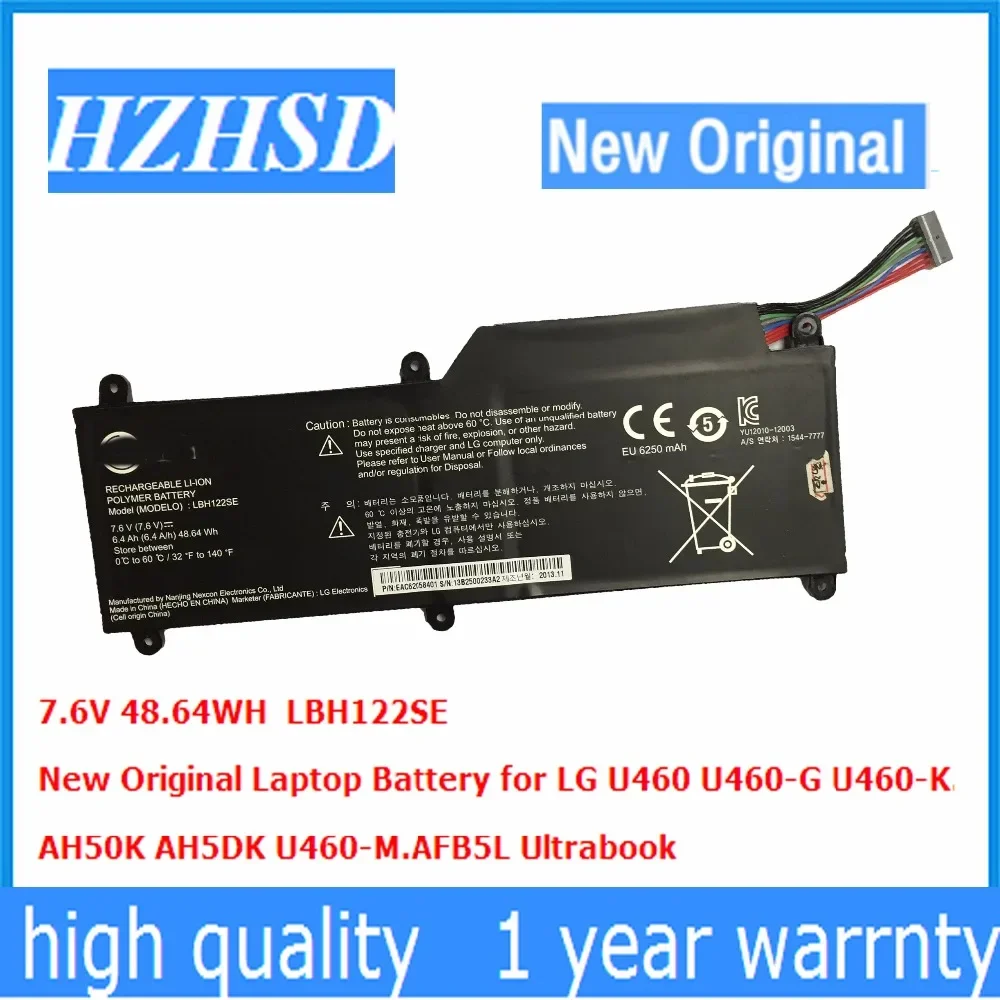 

7.6V 48.64WH New Original LBH122SE Laptop Battery for LG U460 U460-G U460-K.AH50K AH5DK U460-M.AFB5L