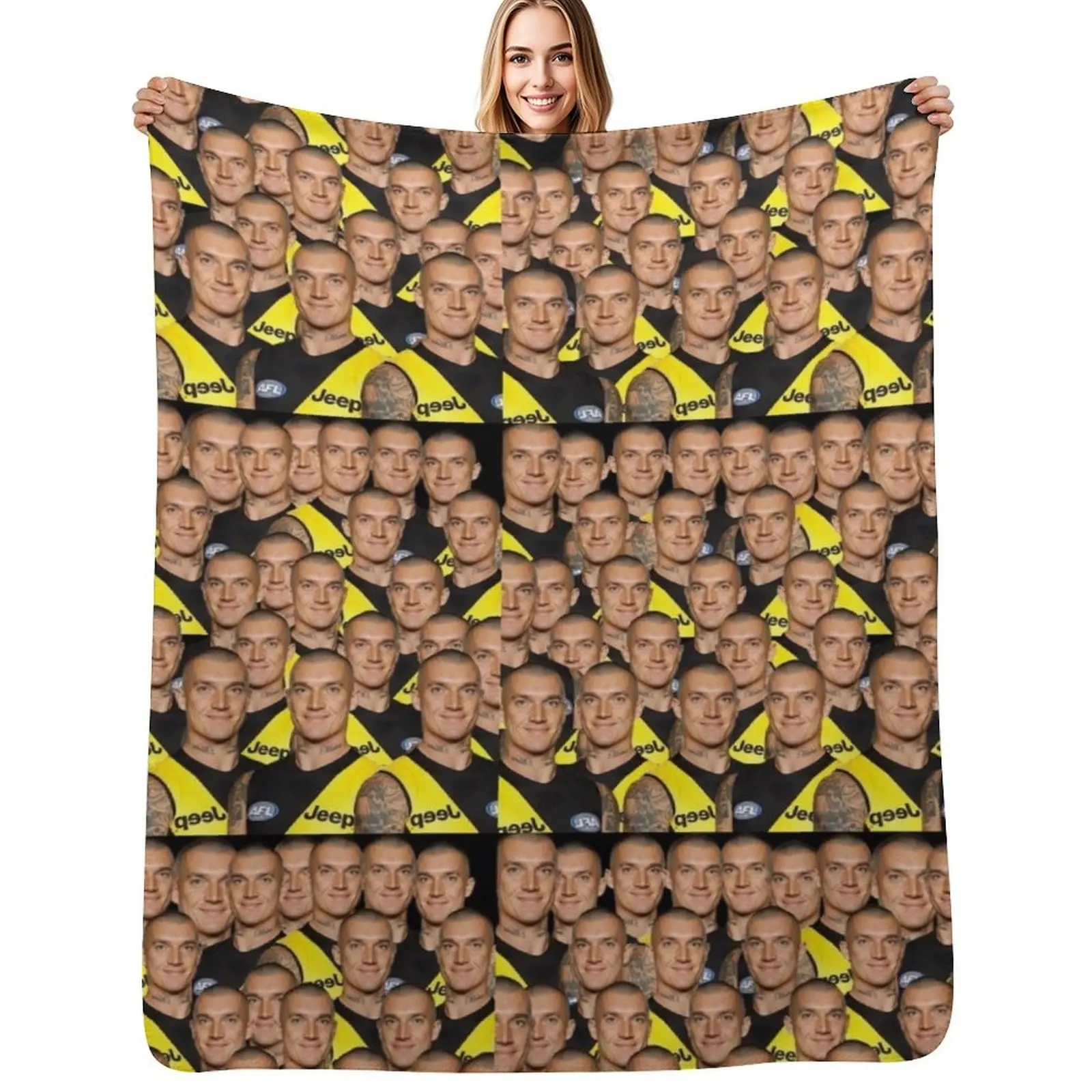 

Dustin Martin collage mashup Throw Blanket Color Fast Cozy Throw Blanket