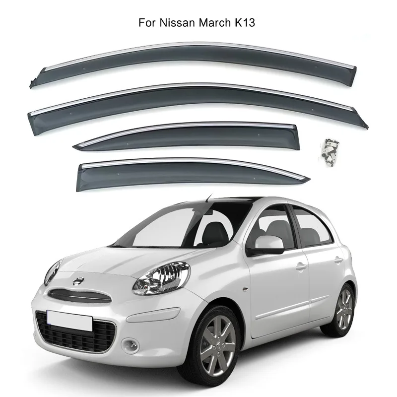 

Suitable for Nissan March rain shield March injection molded car window rain eyebrow thickened rain strip snap-on rain shield