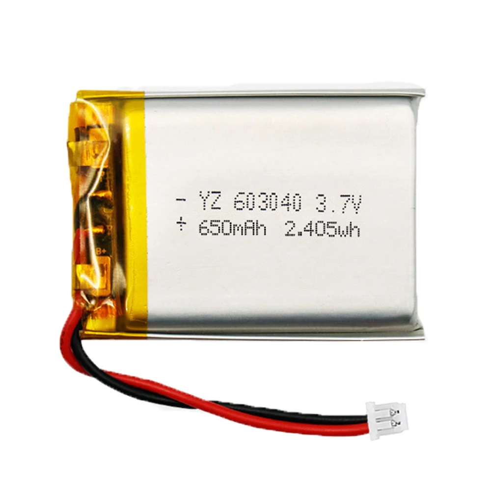 

603040 3.7V Lithium Battery Li Po Battery 650mAh Lipo Rechargeable Li Polymer Batteries for Tracker Monitor Dog Trainer Cell