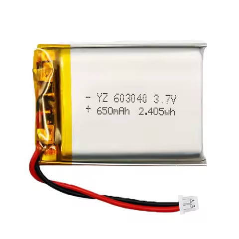 603040 3.7V Lithium Battery Li Po Battery 650mAh Lipo Rechargeable Li Polymer Batteries for Tracker Monitor Dog Trainer Cell