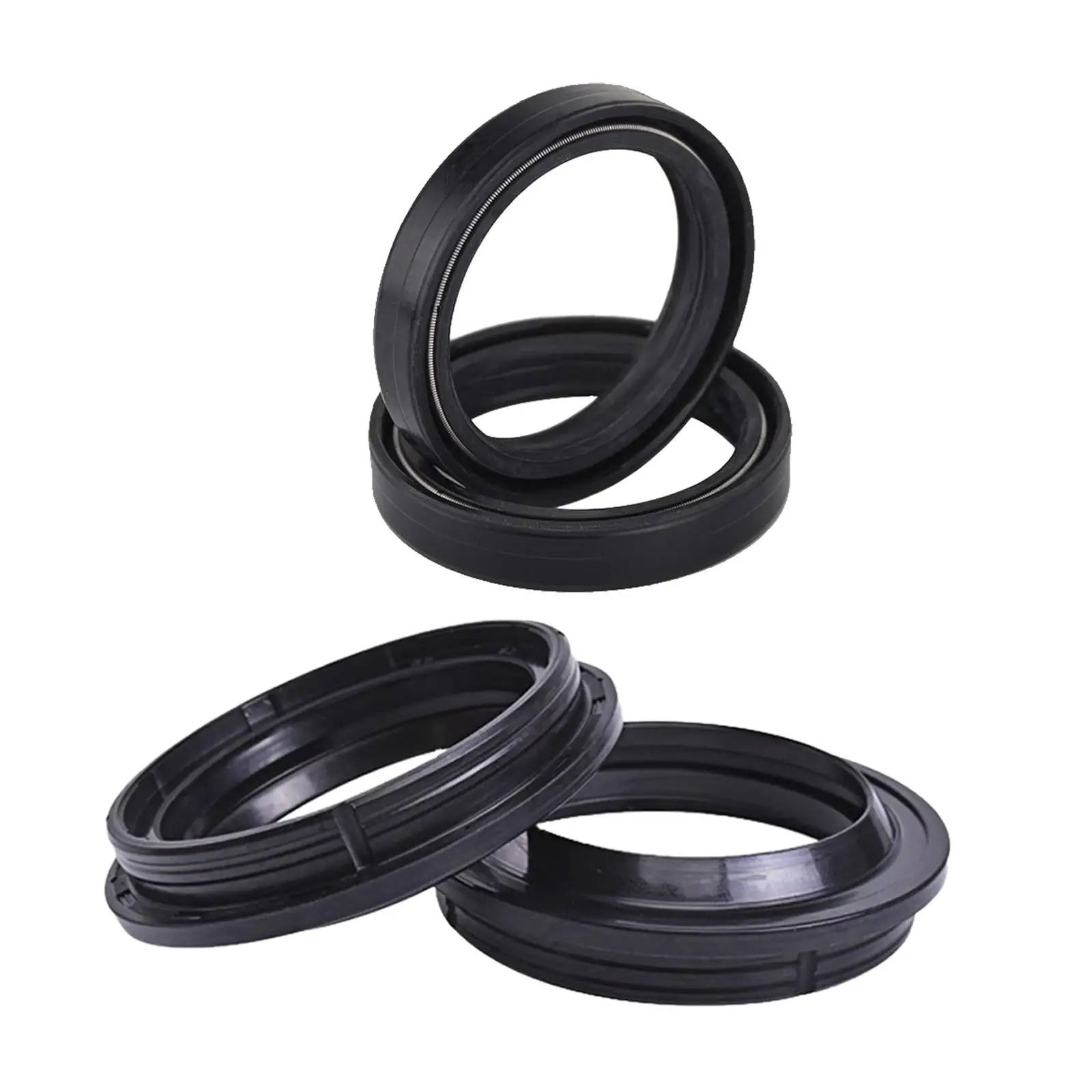

Motorcycle Front Fork Oil Seal Dust Seal Kit Black Rubber Durable Shock Absorber Damper for Motorbike