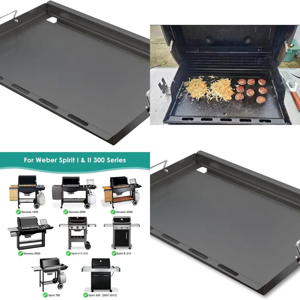 

Weber Spirit II 300 Flat Top Grill Carbon Steel Griddle Insert for Spirit I & II Models E310, S310, E320, S320