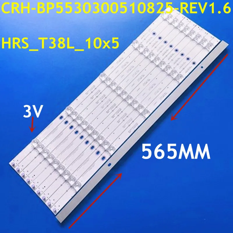 10PCS LED Backlight Strp 5lamps For L55M5-AQ CRH-BP5530300510825-REV1.6  HRS_T38L_10x5