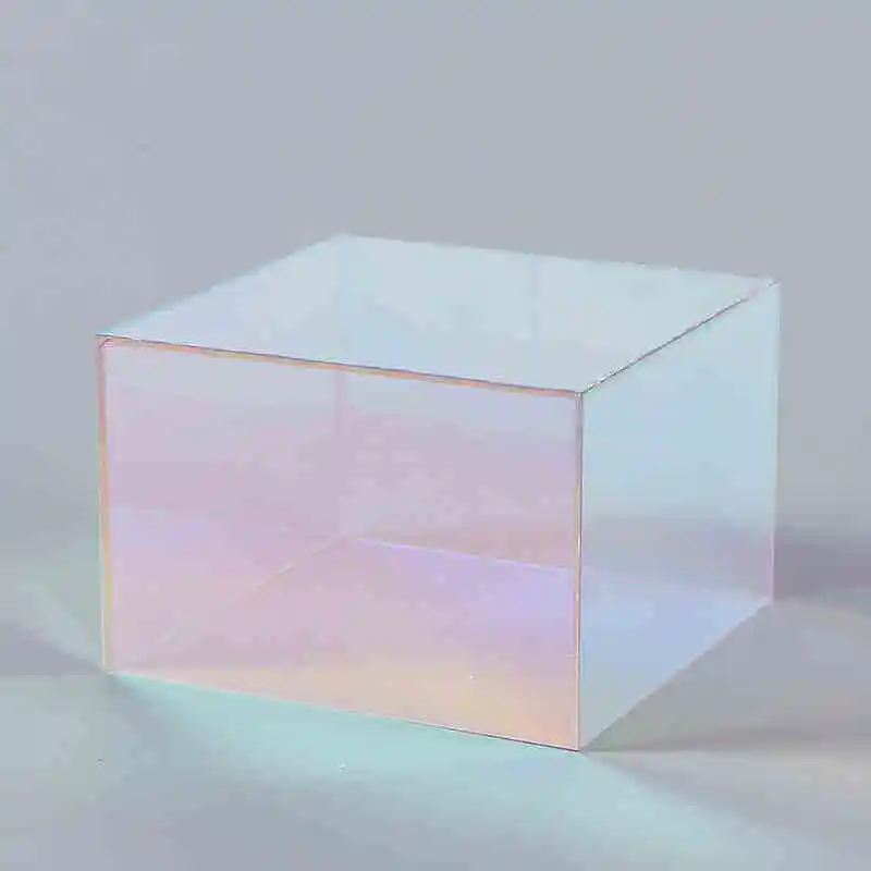 Acrylic Display Box Acrylic Cube 5 Sided Acrylic Box with Food Riser for Buffet Table Nesting Acrylic Stands for Display Storage