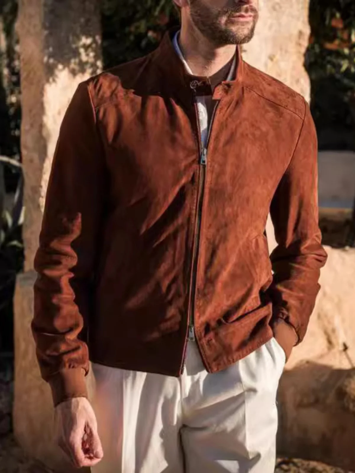 

Молодежное зимнее мужское замшевое бархатное повседневное дэтное молодежное шерстяное пальто с прямым подолом и пуговицами