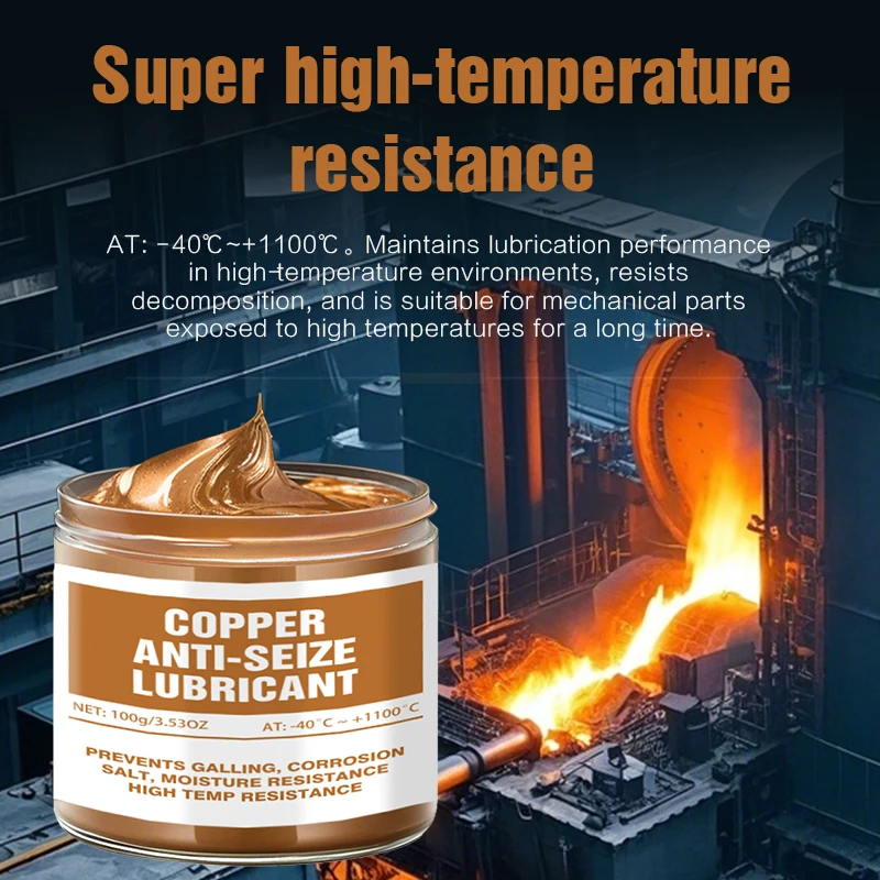 Graxa de Cobre 100g Anti-Seize, Graxa para Fios de Cobre, Graxa de Manutenção Automotiva, Lubrificante Versátil para Freios de Carro
