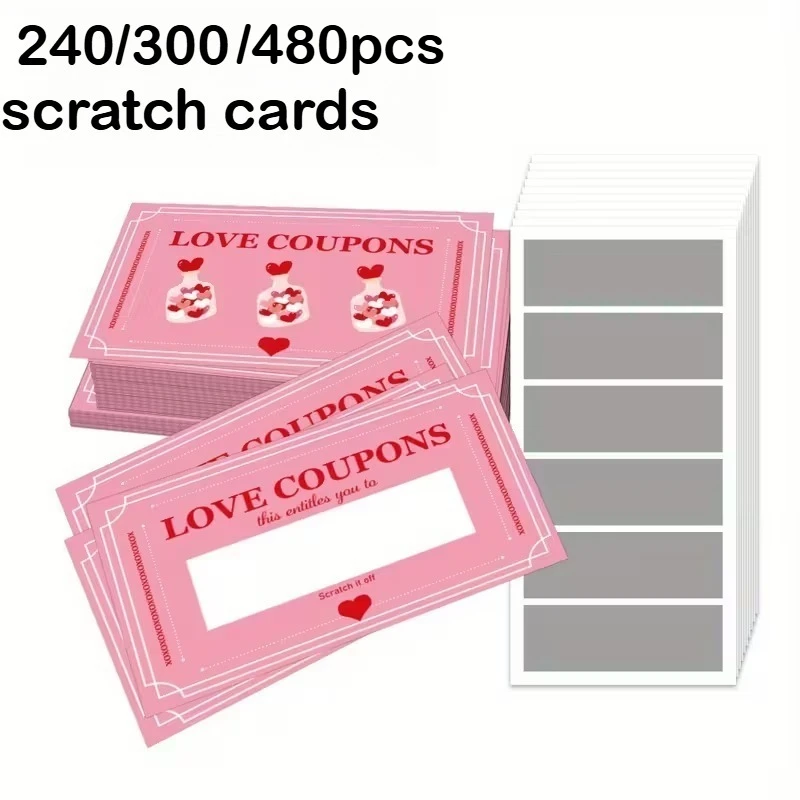 240/480 Tarjetas Rasca y Gana en Blanco para DIY, Tarjetas de la Suerte, Tarjetas de Castigo para Fiestas, Tarjetas Sorpresa para Eventos y Fiestas