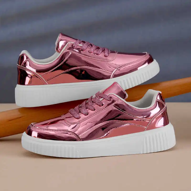 

Роскошная женская обувь на плоской подошве в стиле хип-хоп, женские серебряные ботинки для бега, женские кроссовки, белые спортивные кроссовки на распродаже