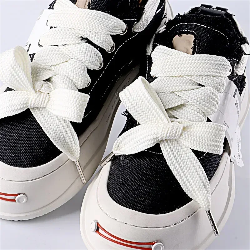 2CM Width Classic Shoelace Casual Teenis Shoe Laces Flat Shoelaces for Sneakers Length 130CM PVC/Metal Head Shoes Accessories image 2