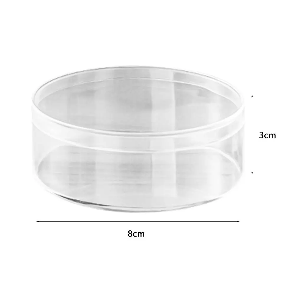 Practical Multi Size Storage Box Round with Lid Plastic Box Protection Showcase Dustproof Collection Containers