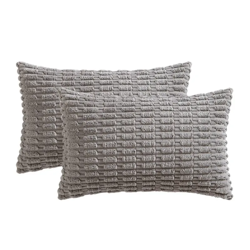 

Inyahome Pack of 2 Corduroy Velvet Nordic Throw Pillow Covers 30x50cm 45x45cm 50x50cm Cojines Decorativos Para Sofá Elegantes