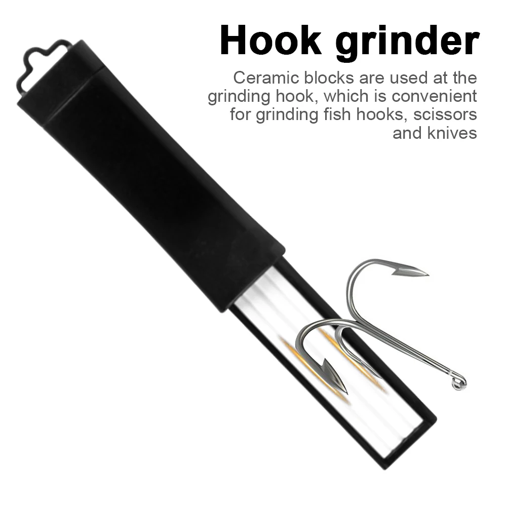 Portable Fishing Hook Hone Sharpener Fishing Tools Round Tip Fishing Grinding Hook Sharpener Sharp Fishing Tackle Outdoor Tools