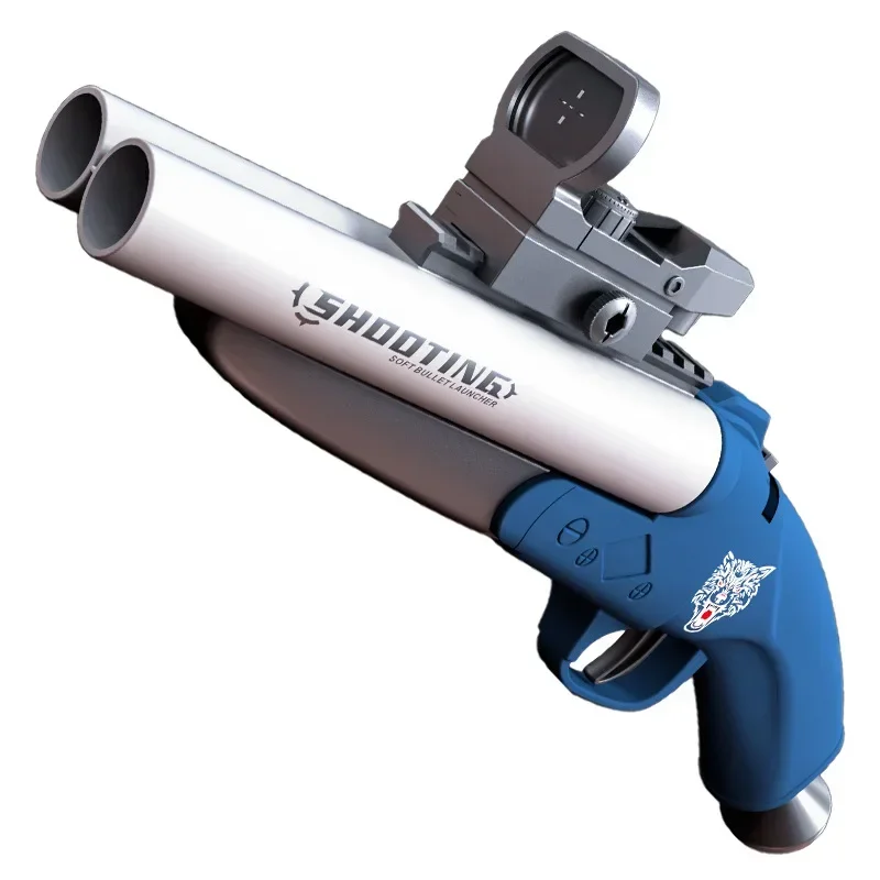 Pistolet à balle molle à coque de pulvérisation à Double baril, peut tirer un canon à main courte, fusil de chasse, jouet d'extérieur, cadeau de noël et d'anniversaire 2025