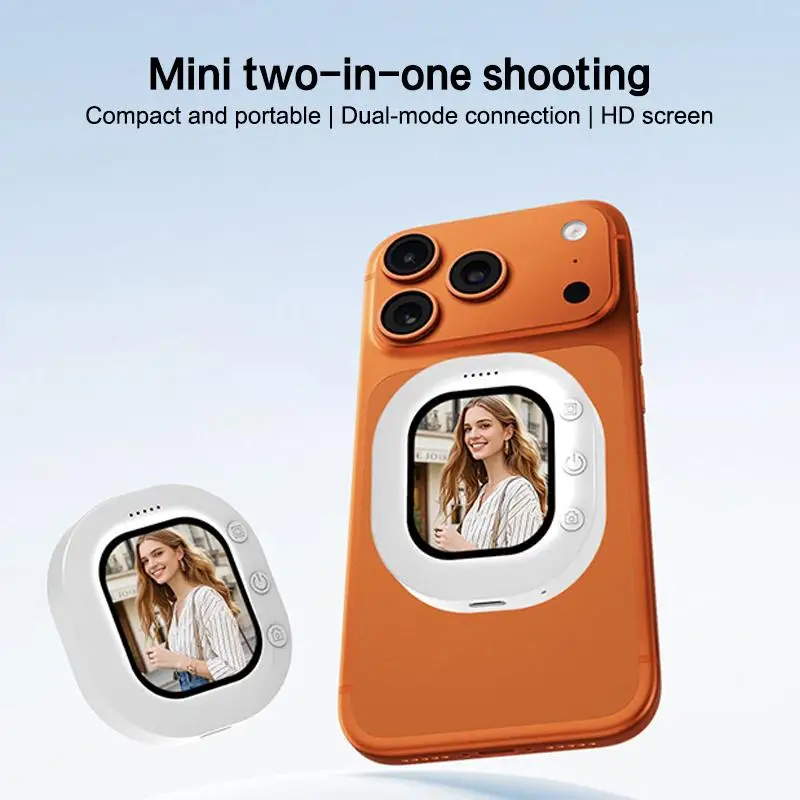 New New Mini Wireless Magnetic Phone Screen Projector Mobile Phone Rear Camera Selfie Video Camera For Vlog Live Selfie Screen view 5