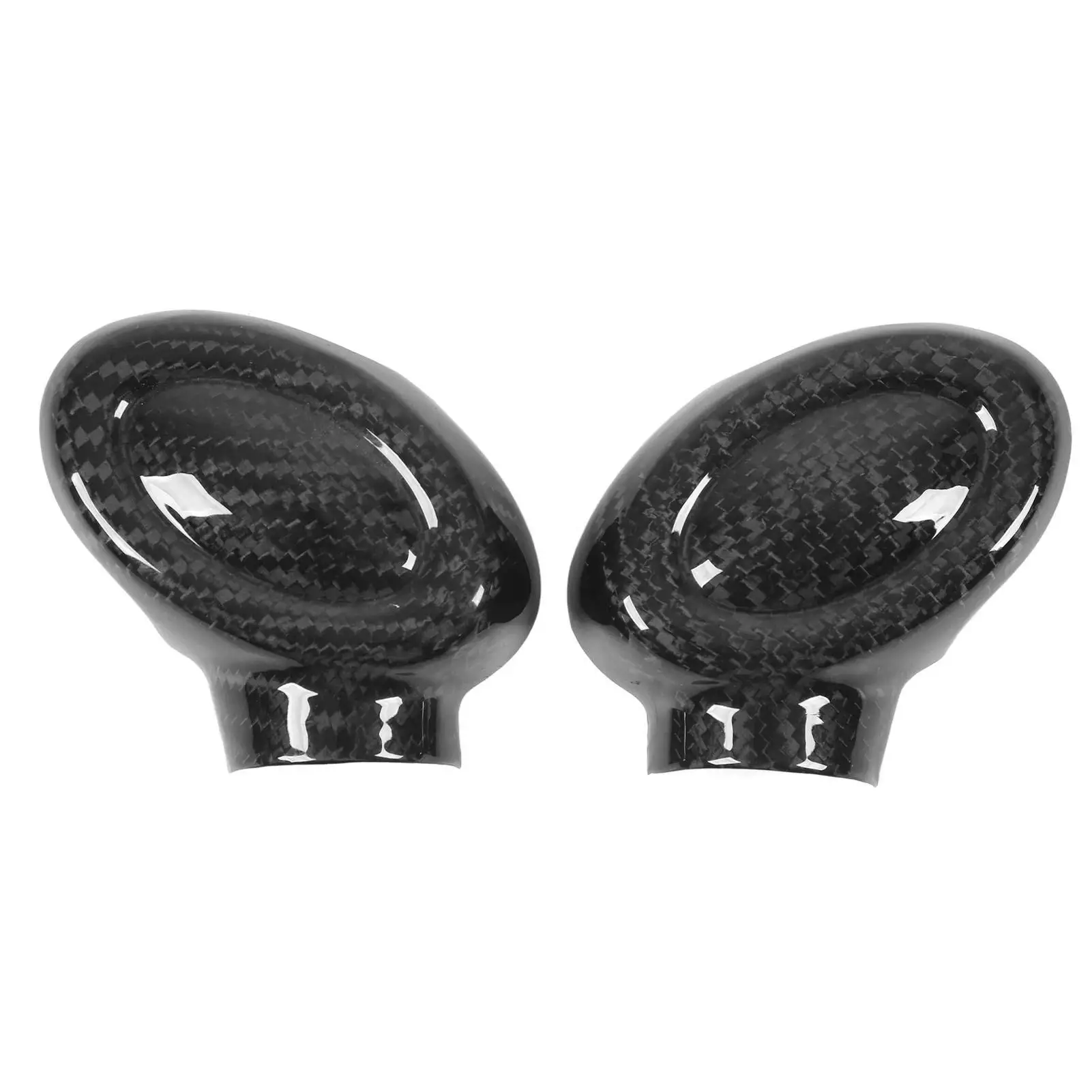 2pcs Carbon Gear Shift Knob Cover Trim Shifter Lever Knob Cover Replacement for Mini cooper F54 F55 F56 F57 F60