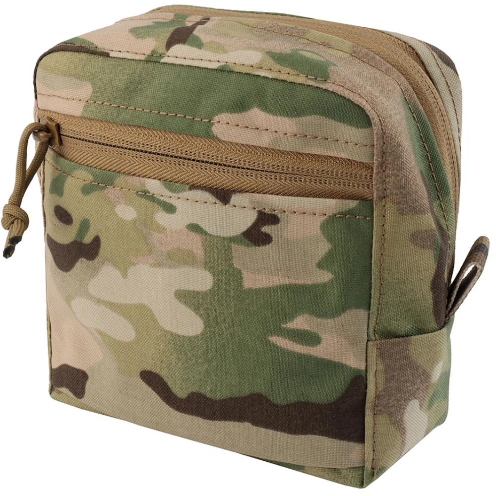 Wosport GP Pouch Cordura MOLLE Utility Bag with Dual Zipper and Front Pocket for Airsoft Tactical Belt Vest Gear Organization
