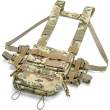 Chest Rig Multifunctional CS Field Molle Dangler Pouch Camouflage Training Vest Outdoor Camping Match Pack Hunting Entertainment