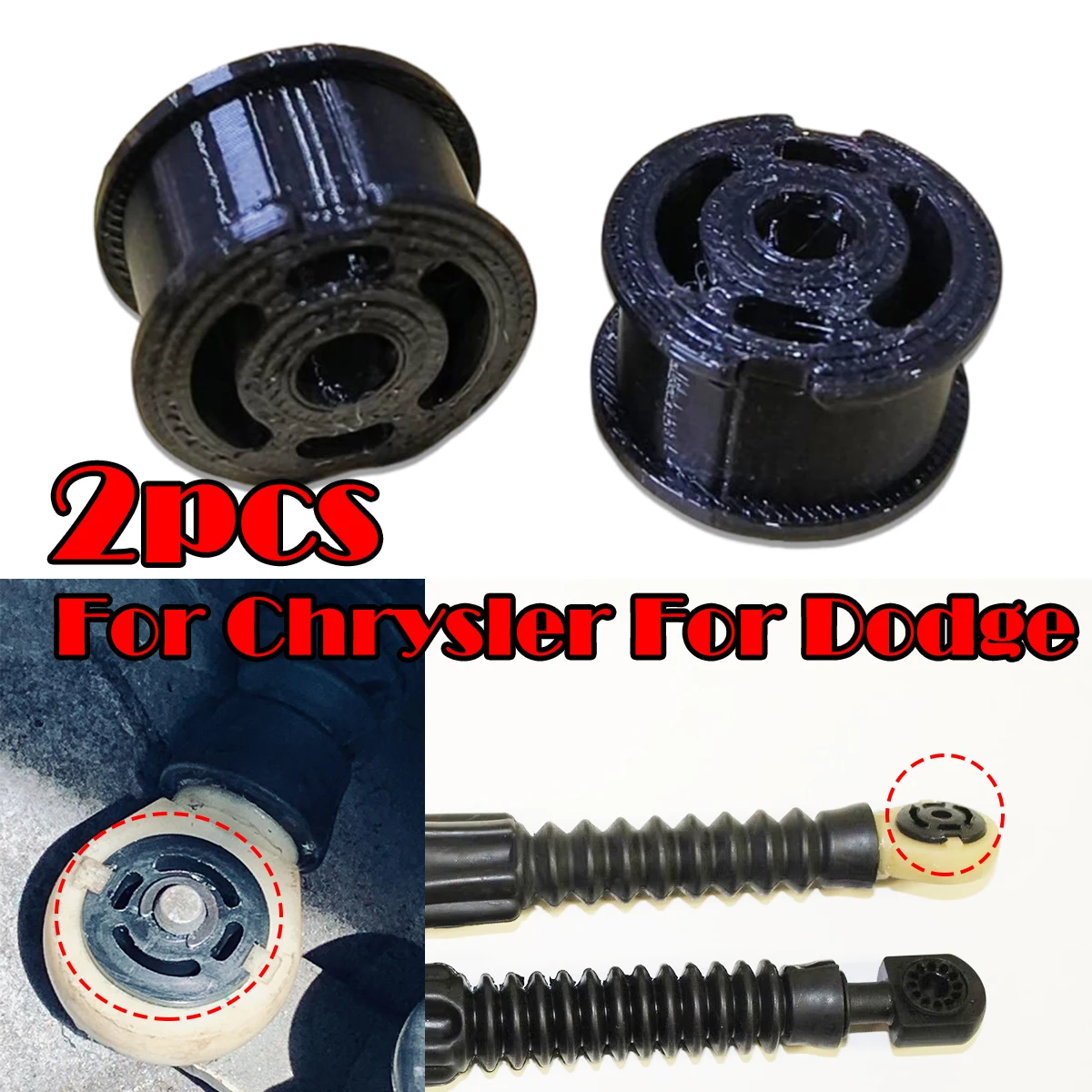 

2PCS For Chrysler PT Cruiser Dodge Neon Upgrade Shift Cable Bushing Manual 5SP Gear Selector Linkage big Grommet Smooth Shifting