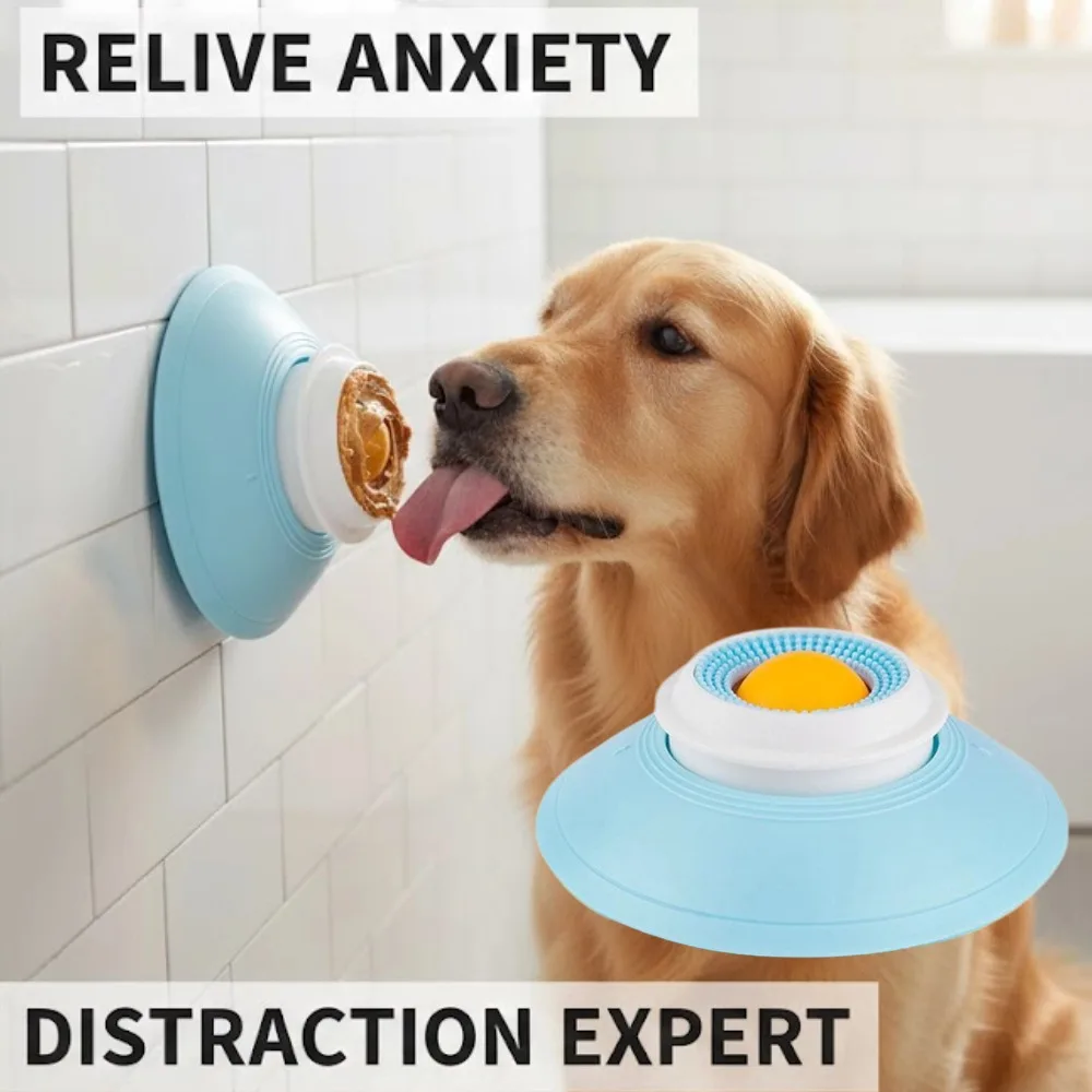 Brinquedo Bola de Lamber para Cães e Gatos, Alimentador Lento para Alimento Líquido, Brinquedo de Enriquecimento Calmante para Banho, Higiene e Alívio da Ansiedade, Tapete de Lamber