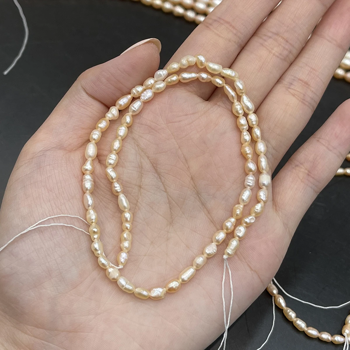 3-8mm AA Grade Natural Freshwa - огляд і ціна Natural Freshwater Pearl Strand Loose Beads