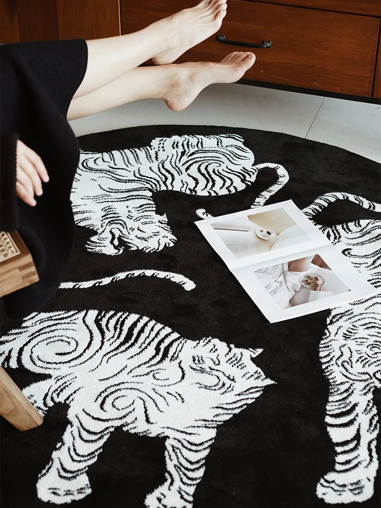 Minimalist Oriental Tiger Carpet Large Area Living Room Decorative Carpets Comfortable Soft Bedroom Rug Balcony Rugs Alfombra IG